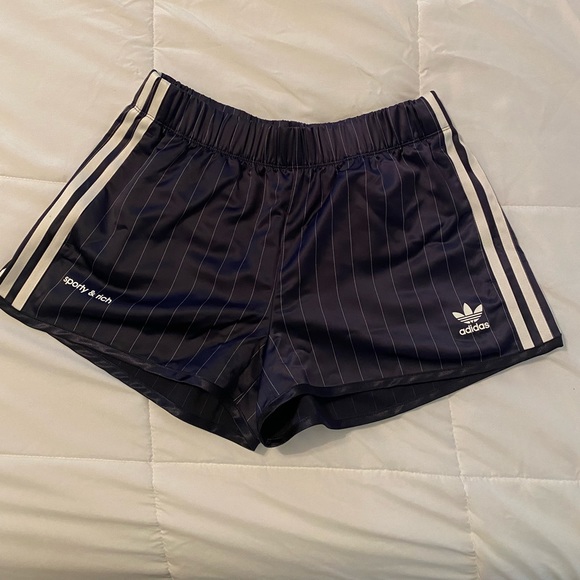 Sporty & Rich x Adidas Shorts in Navy - Picture 2 of 5